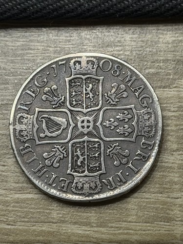 Anne halfcrown 1708 - anne,, halfcrown,