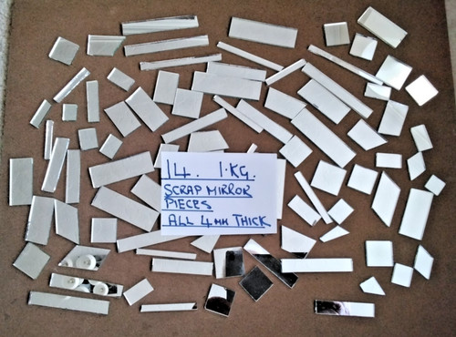 Mirror pieces 1kg scrap - mirror,