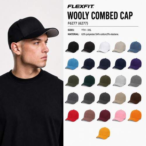 Flexfit f6277 wooly combed cap - f6277,