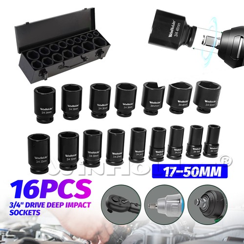 16pc inch drive deep - 16pc, 3/4"