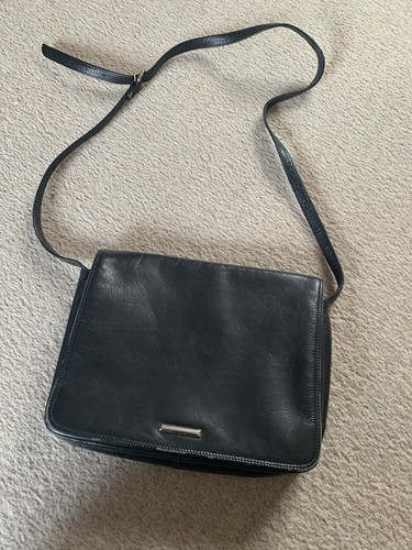Bhs black leather handbag - bhs,