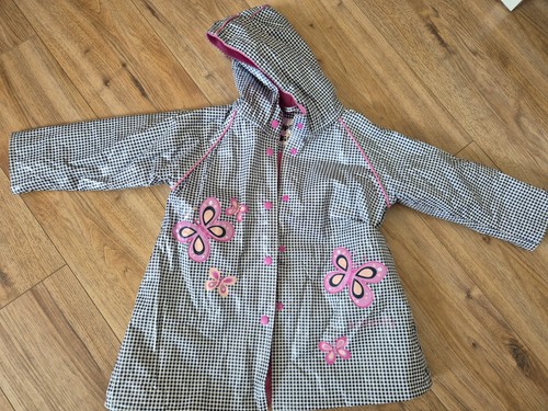 Girls pink and check rain - girls,