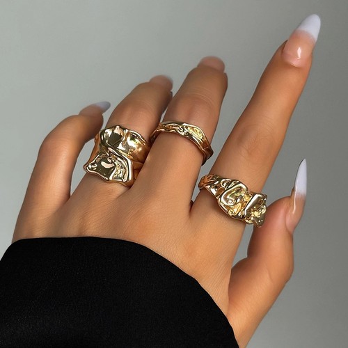 925 silver ring chunky - silver,
