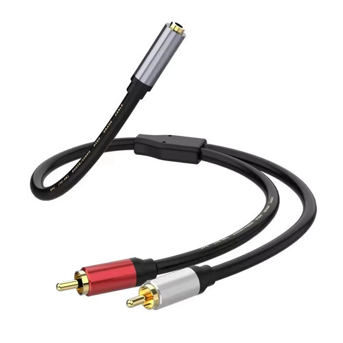 5mm plug female 2 rca - 3.5mm,