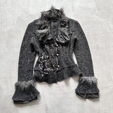 Gothic Japan Faux Fur Sweater Napoleon Cardigan Sarah Pacini Zone Bleue Vibe