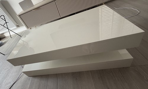 White gloss coffee table - white,