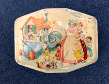 VINTAGE SWEET TIN GEORGE W. HORNER NURSERY RHYME there was an old woman 