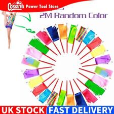 20Pcs 2M Gym Dance Ribbon Rhythmic Art Gymnastic Streamer Baton Twirling CS UK