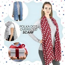 Polka Dot Scarf, Oversized