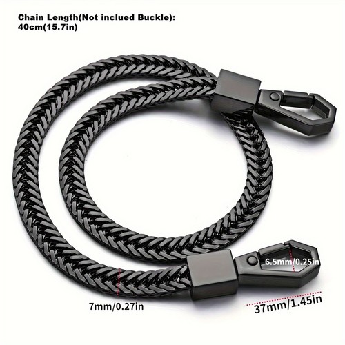 Long metal keychain wallet - long,