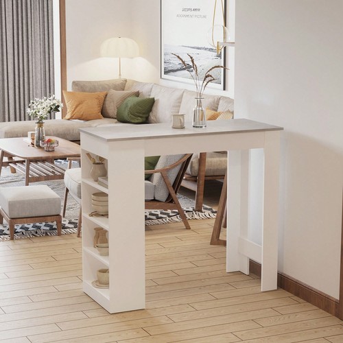 Grey bar table - table, with