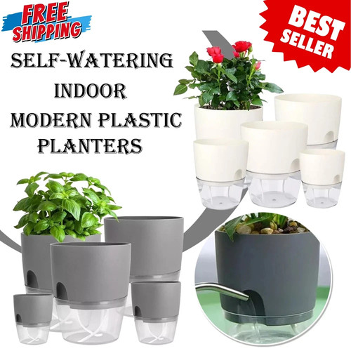 Modern plastic planter indoor - modern,