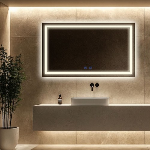 Large rectangular led bathroom - rectangular,