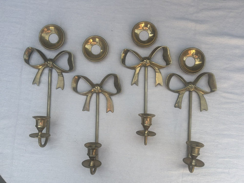 Pair vintage solid brass - vintage,