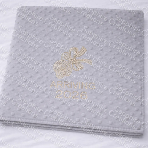 Embroidered grey baby - grey,