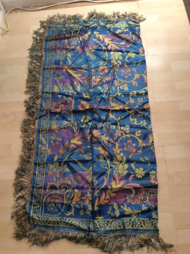 Asian blue gold embroidered