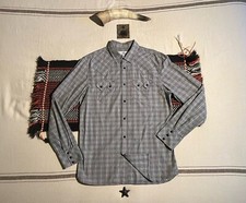 Levi’s Sawtooth Shirt M Barstow Western Check Grey Vtg 2010 LNWOT Black Snaps