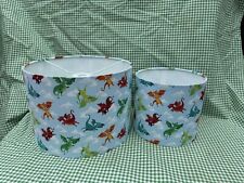 Children’s Bedroom Lamp And Light Shades Pair - Fairytale Dragons