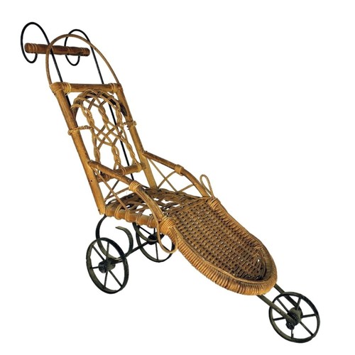 Victorian wicker pram cast - victorian,