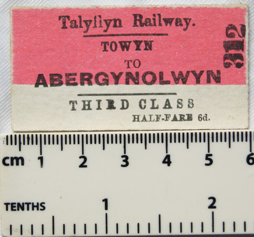 Talyllyn railway ticket - talyllyn,