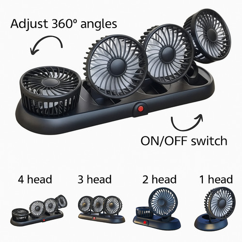 Usb car desk fan head - usb,