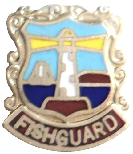 Fishguard town small pin - small,