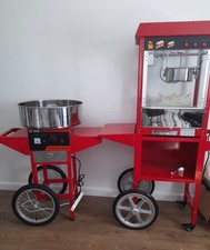 Kukoo 8353 Retro Popcorn Maker Machine With Matching Cart 120 V 1370 W - Red