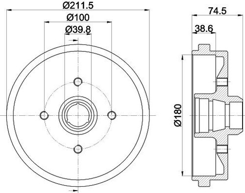 Mintex mbd014 rear brake - rear, drum