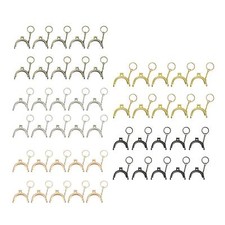 10PCS Arch Purse Frame, Kiss Clasp Lock, Coin Bag Metal Frame with Key Ring for