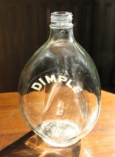 Vintage Haig's Whisky Dimple Bottle -  Scottish Glass Empty Whisky Bottle