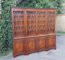 REPRODUX BEVAN FUNNELL BREAKFRONT LIBRARY BOOKCASE