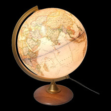 Tecnodidattica Italy Illuminated 30cm Globe with Wooden Base
