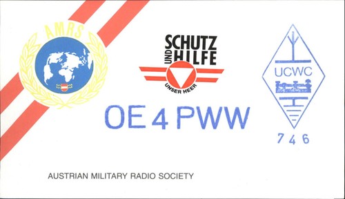 Vintage qsl card - card, oe4pww
