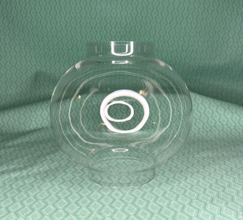 Vintage clear glass round - glass,