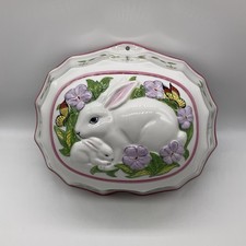 Le Cordon Bleu The Franklin Mint 1986 Rabbit Design Ceramic Kitchen Jelly Mould