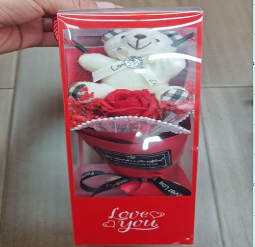 Rose teddy bear with - rose,