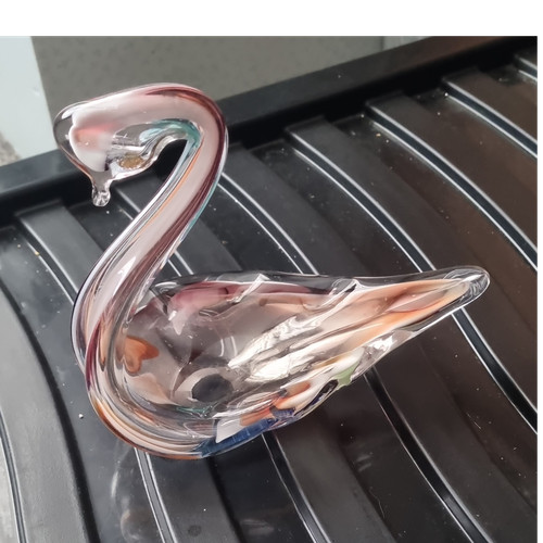 Hand blown glass swan - hand,