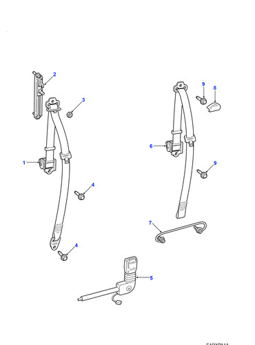 Land rover seat - seat, belt