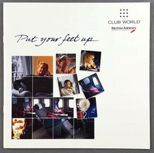 BRITISH AIRWAYS 1996 CLUB WORLD AIRLINE BROCHURE CRADLE SEAT BA BUSINESS CLASS