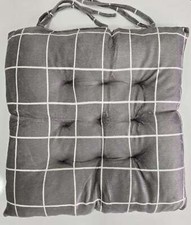 Seat Pad Dining Room Garden Kitchen Chair Seat Cushions Tie On Gingham Plain