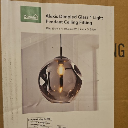 Dunelm smoked glass globe - smoked,