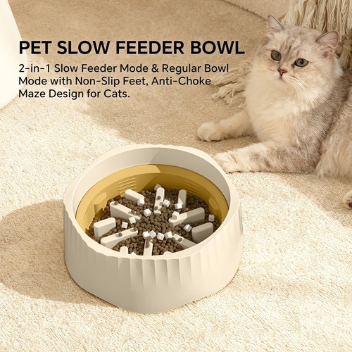 Large plastic cat slow - plastic, feeder