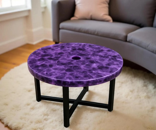 Amethyst stone coffee table - stone,