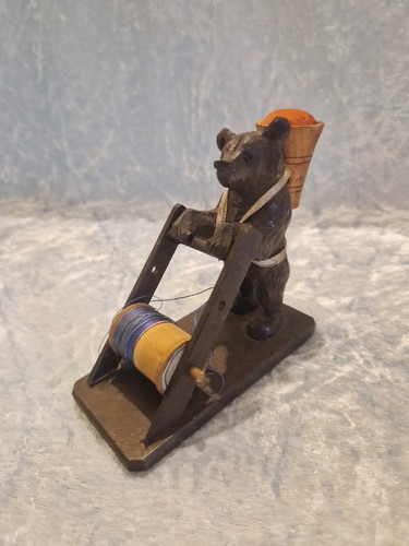 Antique black forest bear with - black,