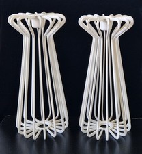 A Pair Of IKEA TRÅDIG White Wire Candle Holders Designed By Ehlén Johansson
