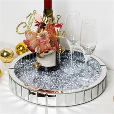 Silver Mirror Decorative Tray
