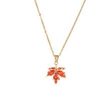 925 Silver Pated Heart Maple Leaf Life Tree Love Necklace Pendants Chain Gift