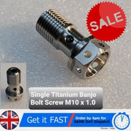 Single titanium banjo bolt - titanium,