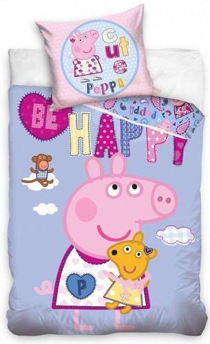 Peppa pig cute lilac bedding - peppa,