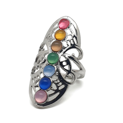 Ring chakra crystals large - 7,